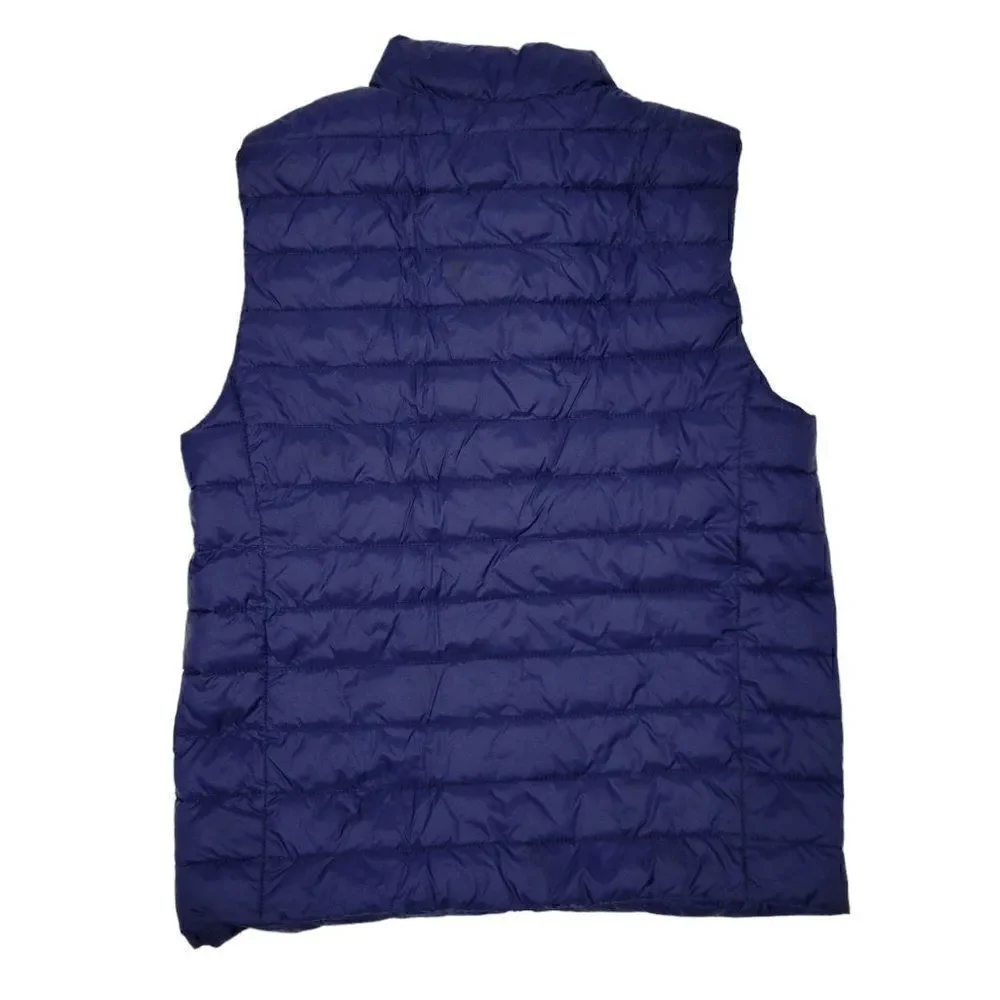 Lands End Packable Puffer Vest Boys Medium‎ (8) Blue Insulated Down Alternative